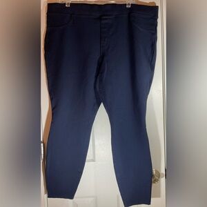 Terra & Sky Leggings Pants Navy Blue Plus Size 2X 20-22 stretch classic comfort
